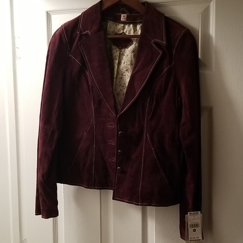 Suede leather jacket